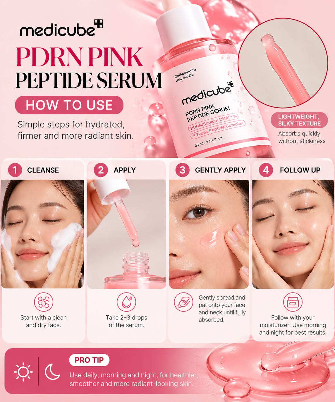 Medicube PDRN Pink Peptide Serum – 30ml