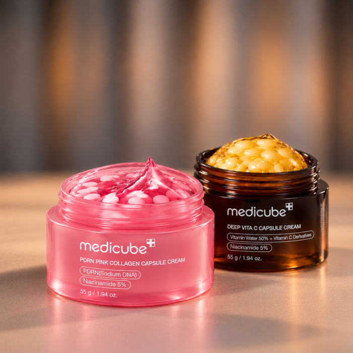 Medicube Glow Duo – PDRN Pink Collagen & Deep Vita C Capsule Cream